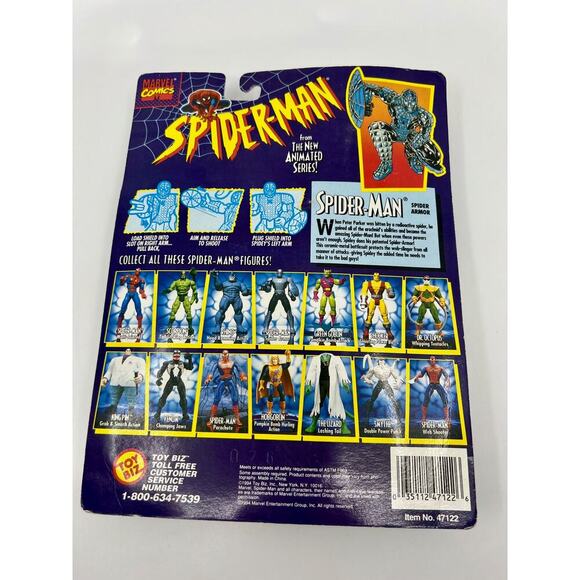1994 Marvel Spider-Man~ Super Web Shield Action Figure ToyBiz MOC - Picture 4 of 5